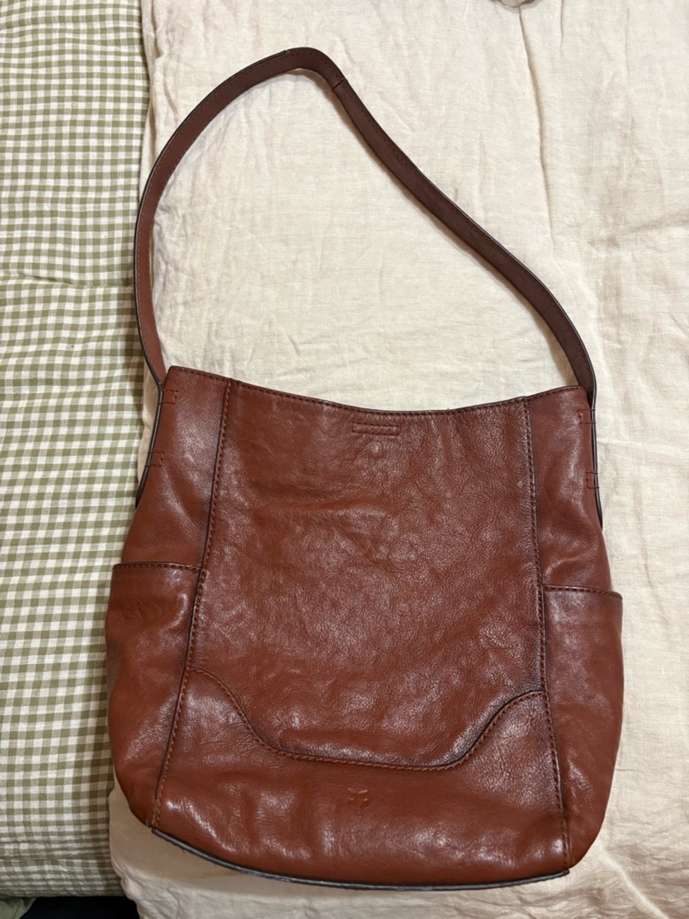 Women's Frye Classic Brown Leather Shoulder Bag